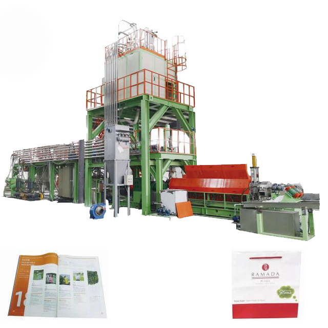 PE calcium carbonate stone paper extrusion production line blown film cast plastic synthetic paper production equipment