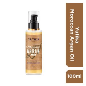 Yutika Professional Moroccan Argan Oil for Hair - 100ml, Silky, Shiny & Nourished Hair Oil for Men & Women