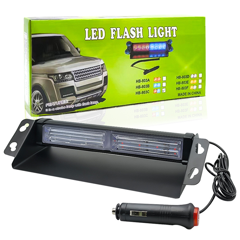 New car suction cup COB flash light front and rear glass flash warning light shovel light strobe flashing lane light