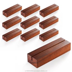 Acacia Wood Table Card Display Stands Good Quality Wedding Place Card Holder Table Number Holders Wood Acrylic Kitchen Storage