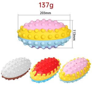 New Push Ball Bubble Sensory Playing Rugby Toy Silicone Stress Reliever Autism Anxiety Relief  Novelty Gag Toys for Kids Adults