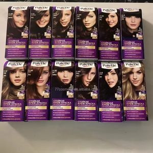 Dye cream for hairs by Palette C6 (7-1) cold medium-brown/ Keratin hair color colors for men and women hair colour colours