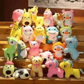 Customised Kids Soft Toy Oem Wholesale Dog Duck Dinosaur Monkey Stuffed Animal Memory Foam Tiger Small Plush Toy