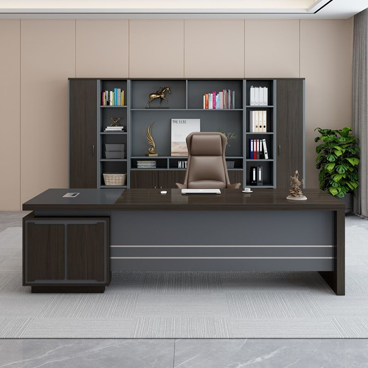 Modern Executive L Shaped CEO Office Table Fashion Boss Desk Executive Desk