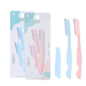 Lameila wholesale 1+2pcs Foldable Plastic Mini Eyebrow Trimmer set facial hair removal Beauty tpol Eyebrow Razor A0815