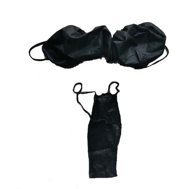 Fashion Hot Sell Bra And Panties Disposable Bikini non woven women's Thong Underwear for Spa Beauty Salon Panties
