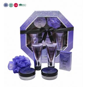 Private Label 6PC Spa Gift Set Bath Gift Set Shower Gel Body Lotion Bath Salt
