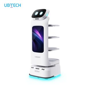 UBTECH Catering Hotel Serving Machine Obstacle Avoidance Restaurant Food Cart Intelligent Meals Delivery Robot