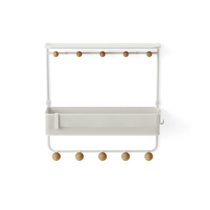 Home Storage Organizer Metal Wall Mounted Hanging Coat Rack Hook Organizer With 10 Hooks
