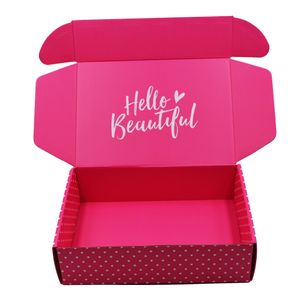 Wholesale 35 color corrugated beauty mailer packaging shipping boxes for cosmetic clothing custom pack paper box