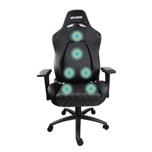 ready to ship ergonomic XL size boss design neck cushion black color pu real leather footrest massage gaming chair