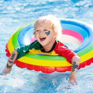 10 New Design Children's Waterproof Durable Fish Scale Tattoo Stickers Pool Party Arm Face Temporary Tattoo Stickers