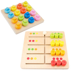 Custom wholesale Montessori teaching materials educational toys color matching game learning board educational maze