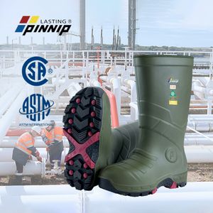 PINNIP High Quality Natural Gas Work Boots Oil Resistant Electric Shock Resistant Men's Safety Shoes