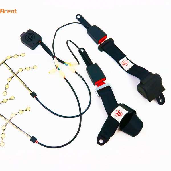 For Bus Seat safety passenger Push Button Seatbelt Flip Latch Buckles device module unit equipment set