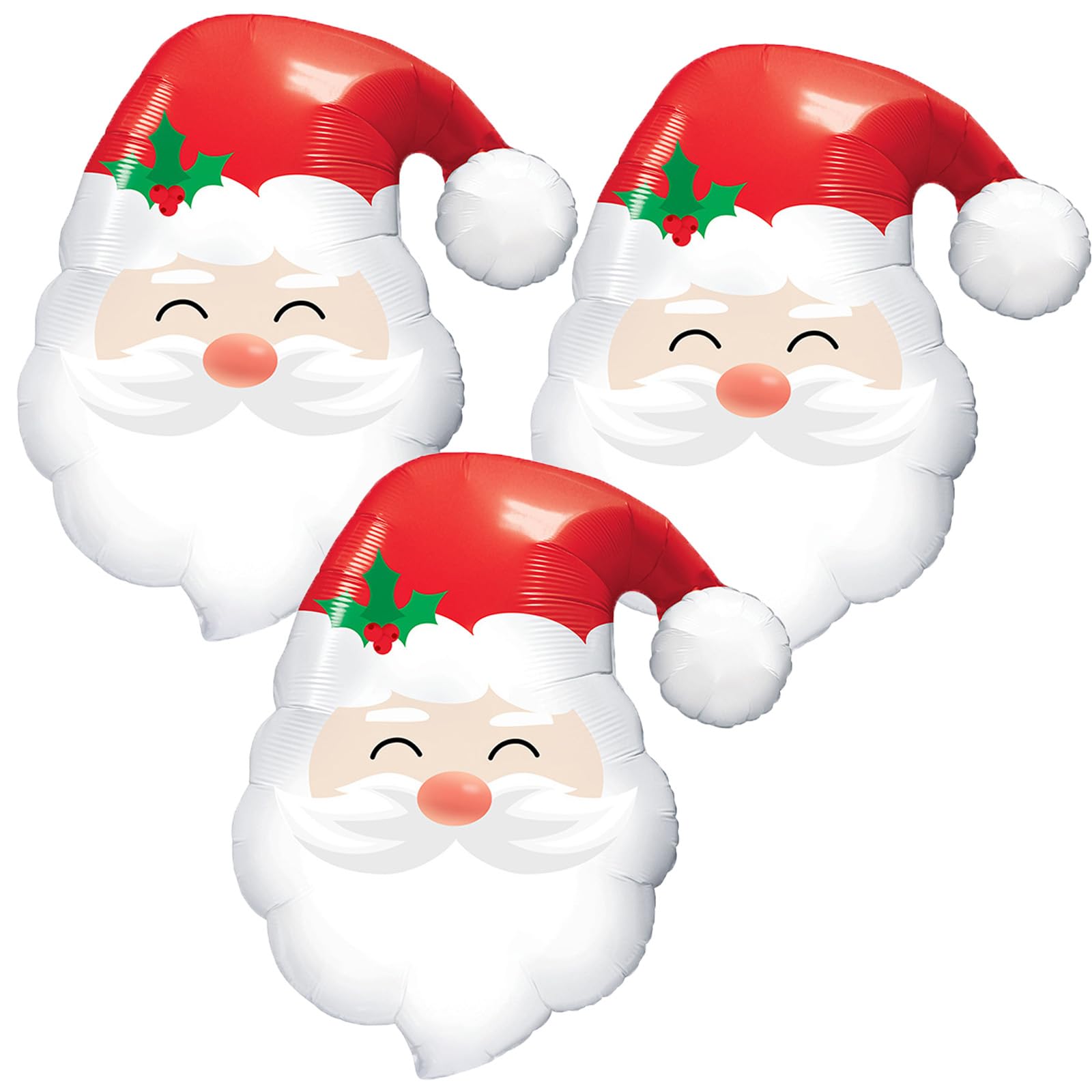 Hebei Shuohui Paper Products Co., Ltd. Santa Claus Head Balloons Foil Balloons for Christmas-Themed Party Birthday Party Supplies Decorations Party Decorations