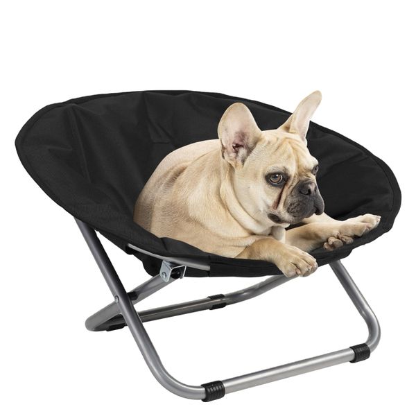 New Folding Unadjutable Raised Bed Moon Portable Pet Cat Chair Small Dog Comfortable Pet Rocking Chair Cot