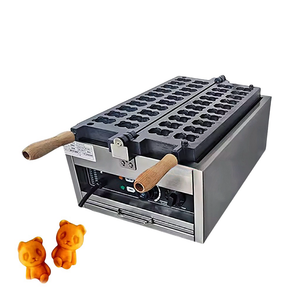 Bear Shape Waffle Maker 20 pcs bear waffle maker 3000W customize mould waffle machine 110V/220V