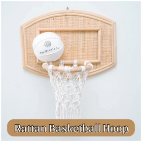 Cheap price rattan kids toys new hobbies wholesale basket ball hoops indoor handmade play toy for children toddlers