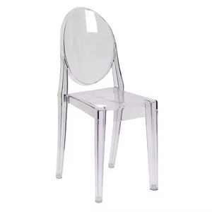 Super Quality Strong Modern Throne Wedding Hotel Dine Crystal Chaise  Transparent Ghost Plastic Clear Acrylic Dining Chairs