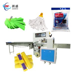 Horizontal Mop Packing Machine Semi Automatic Roller Sponge Refill Head Flow Pack Packaging Machine For Mop