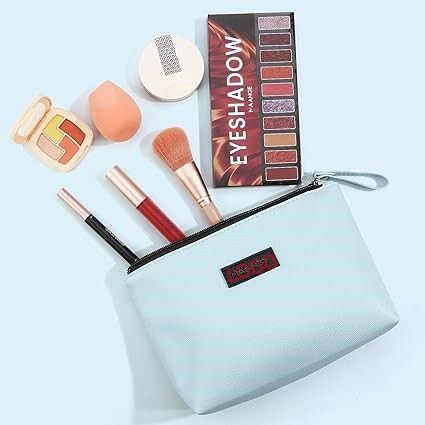 Bag  Leather  Makeup Travel For Women Girl Large Blue Bags Professional Size Fashion Portable Storage