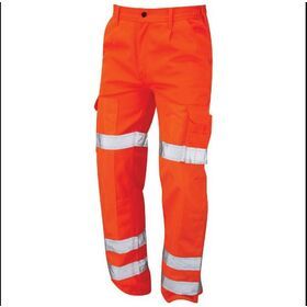High visibility reflective protection polycotton fabric cargo pants with knee pocket