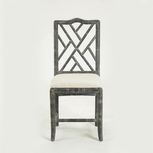 Hand carved antique style bamboo chair classical design armless dining chair/Resturant use wooden chair(CH-1002-oak)