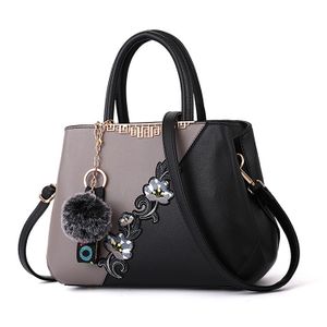 custom purses handbags private label casual contrasting embroidery ladies hand bags large shoulder handbags women