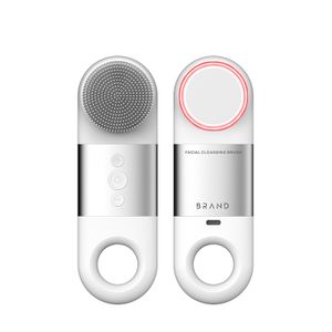 OEM New Arrival Multi-functional 3 IN 1 Deep Cleaning Face Brush Silicone Vibration Heated Cold Electric Face Cleansing Brush