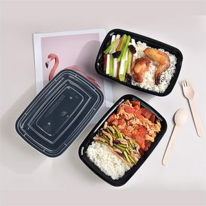 Hot sale customized 1000ml disposable pp takeaway lunch box meal prep plastic food storage container
