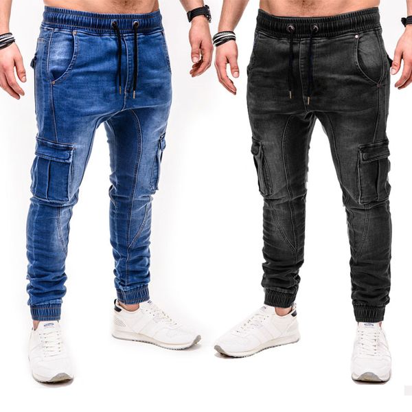 Custom Men's Slim Denim Wholesale Breathable Men Jeans Pants Skinny Fitting Men's Trousers jeans Pencil pants