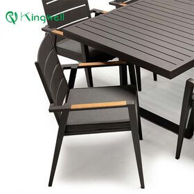 Wholesale Restaurant Table Set Garden Modern Patio Furniture Aluminum Outdoor Dining Table And Chair Set for hotel