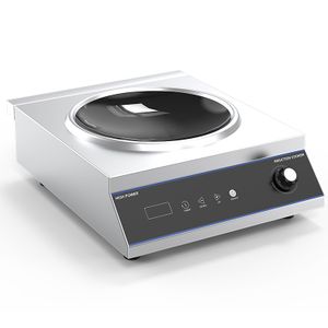 Hot Sale 5000W Commercial Induction Burner Knob Control Stainless Steel Kitchen Equipment 220V Battery Source for Restaurants