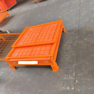 Logistic Warehouse Galvanized Metal Wire Mesh Heavy Duty Collapsible Stacking Storage Pallet Bins