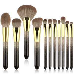 Professional Luxury Makeup Brush Set 2024 New Brush For Make Up With Black Matte Handles 11 Pcs Make Up Brush