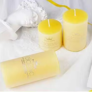 Custom Colored Yellow Emergency Wedding Candle Set for Party & Christmas Home Decor Wholesale Available