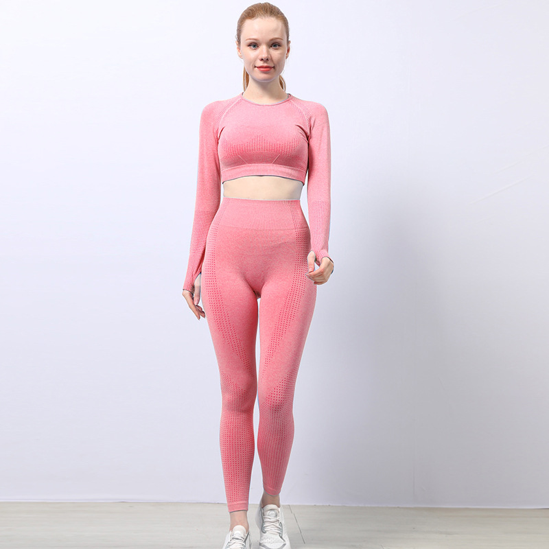 12C 5pcs Custom LOGO Printed Fitness Clothing Workout Crop Tops Leggings Seamless Sportswear Suits for Women
