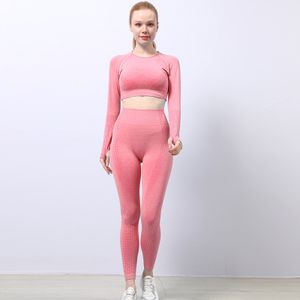 12C 5pcs Custom LOGO Printed Fitness Clothing Workout Crop Tops Leggings Seamless Sportswear Suits for Women