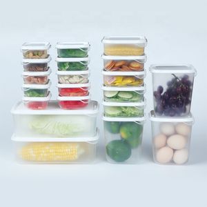 Home and Kitchen Accessories Fridge Organizer Box Set with Lid Microsave Safe Plastic Produce Saver Food Storage & Container