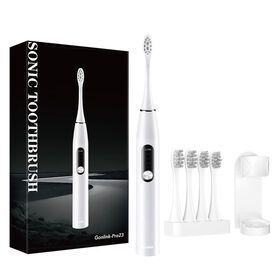 Wholesale IPX8 Waterproof Holder Wall Mount USB Type-C Charging Wireless Ultrasonic Toothbrush Electric With 4 Replacement Heads