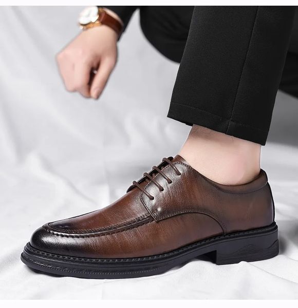 Oxford Dress Shoes Men Formal Fashion Round Toe Business Wedding Office Leather Dress Shoes for Men Designer Loafers Casual Shoe