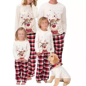 Wholesale Custom Logo Kids Toddler Dog Family christmas Pajama Loungewear Christmas Elk Reindeer Pajamas for Women
