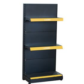 Heavy duty supermarket metallic shelves Store Display Racks gondola shelving OEM Supermarket shelves