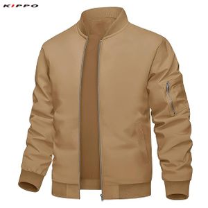 Kippo Sports Winter Jacket Pilot Jacket Men's Bomber Jacket Lightweight Casual Spring Fall Windbreaker Zip Up Coat With Pocket