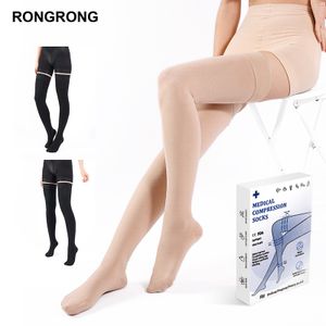 Anti-Slip Silica-Containing Medical Support Stockings Varicose Veins closed Toes Class I Thigh High Graduated Compression socks