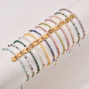 ZMZY New Fashion Jewelry  Unique Design 12 colors Natural Stone Beads Bracelets Simple Friendship Beaded Bracelet