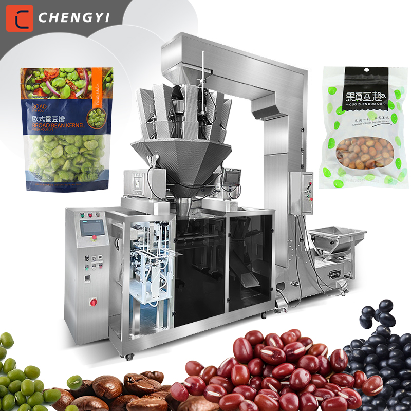 Automatic Premade Doypack Filling Machine 1kg Salt Packing Machine Nitrogen Grain Potato Chips  granule Filling Sealing Machine