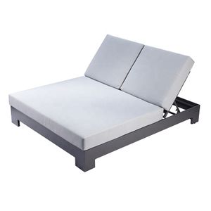 Luxury Garden Furniture Beach Side Sun Lounger Pool Chaises Outdoor Aluminum Double Sunbed