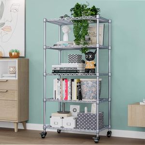 5 Shelf Kitchen Classified Storage Rack Large Capacity Wire Shelving